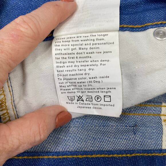 NAKED & FAMOUS Super Skinny Guy Jeans Mens 31 Japanese Denim Blue Button Fly - Picture 11 of 12